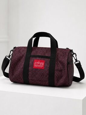 Manhattan Portage Mini Duffel Crossbody Bag, Dark Pink Metallic , New With Tags